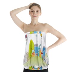 City Village Digital Home Town Strapless Top by Simbadda