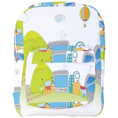 City Village Digital Home Town Full Print Backpack by Simbadda