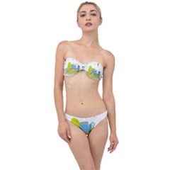 City Village Digital Home Town Classic Bandeau Bikini Set by Simbadda