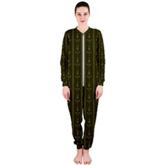 Vintage Wallpaper Vintage Wallpaper Onepiece Jumpsuit (ladies)  by Simbadda