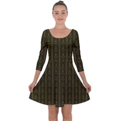 Vintage Wallpaper Vintage Wallpaper Quarter Sleeve Skater Dress