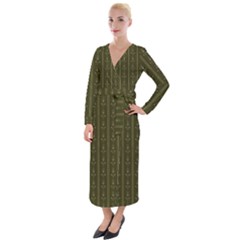 Vintage Wallpaper Vintage Wallpaper Velvet Maxi Wrap Dress by Simbadda