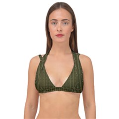 Vintage Wallpaper Vintage Wallpaper Double Strap Halter Bikini Top