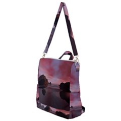 Rocks Sky Landscape Sea Wave Crossbody Backpack by Simbadda