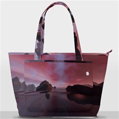 Rocks Sky Landscape Sea Wave Back Pocket Shoulder Bag 