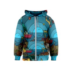 Artwork Art Kids Design Creative Kids  Zipper Hoodie by Simbadda