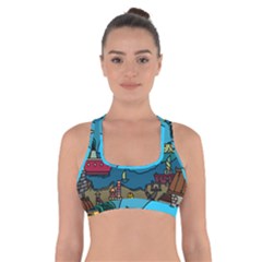 Artwork Art Kids Design Creative Cross Back Sports Bra by Simbadda