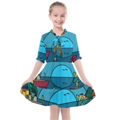 Artwork Art Kids Design Creative Kids  All Frills Chiffon Dress by Simbadda