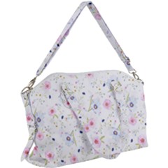 Floral Pattern Background Canvas Crossbody Bag by Simbadda