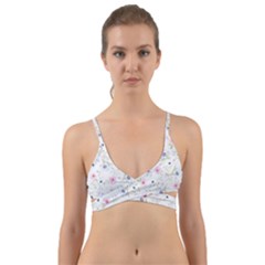 Floral Pattern Background Wrap Around Bikini Top