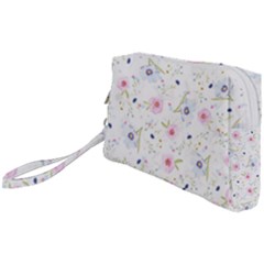 Floral Pattern Background Wristlet Pouch Bag (small)