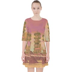 Planet Rocks City Base Fiction Pocket Dress by Simbadda