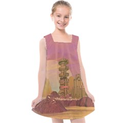 Planet Rocks City Base Fiction Kids  Cross Back Dress by Simbadda