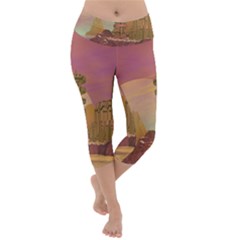 Planet Rocks City Base Fiction Lightweight Velour Capri Yoga Leggings