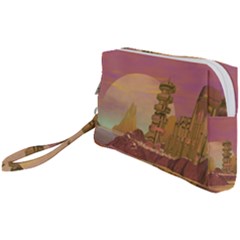 Planet Rocks City Base Fiction Wristlet Pouch Bag (small)