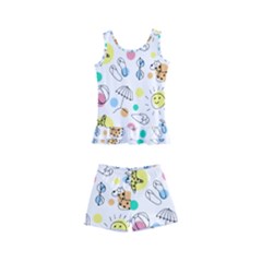 Summer Pattern Design Colorful Kids  Boyleg Swimsuit by Simbadda