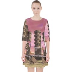 Planet Rocks City Base Fiction Pocket Dress by Simbadda