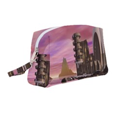 Planet Rocks City Base Fiction Wristlet Pouch Bag (medium) by Simbadda