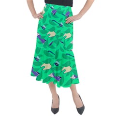 Pattern Seamless Background Desktop Midi Mermaid Skirt