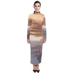 Planet Moon Rocks City Fiction Turtleneck Maxi Dress by Simbadda