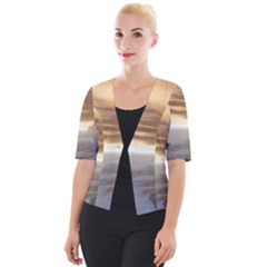 Planet Moon Rocks City Fiction Cropped Button Cardigan by Simbadda