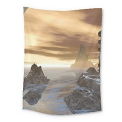 Planet Moon Rocks City Fiction Medium Tapestry by Simbadda