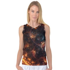 Fractal Pattern Background Space Women s Basketball Tank Top by Simbadda