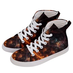 Fractal Pattern Background Space Men s Hi-top Skate Sneakers by Simbadda