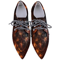 Fractal Pattern Background Space Women s Pointed Oxford Shoes