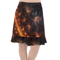 Fractal Pattern Background Space Fishtail Chiffon Skirt