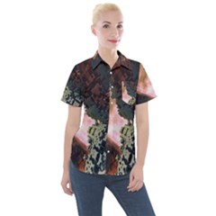 The Background Model Creative Women s Short Sleeve Pocket Shirt