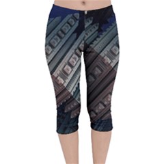 Fractals 3d Graphics Shapes Velvet Capri Leggings 