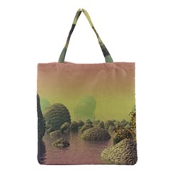 Planet Water Sea Landscape Space Grocery Tote Bag by Simbadda