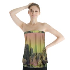 Planet Water Sea Landscape Space Strapless Top by Simbadda