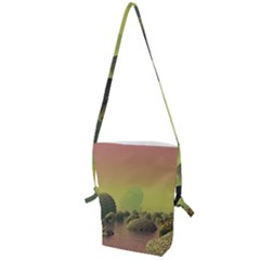 Planet Water Sea Landscape Space Folding Shoulder Bag by Simbadda