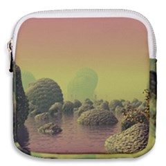 Planet Water Sea Landscape Space Mini Square Pouch by Simbadda