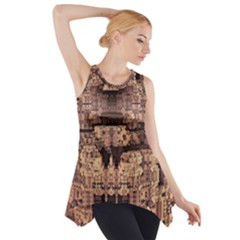 Fractals Abstraction Tla Designs Side Drop Tank Tunic by Simbadda