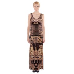 Fractals Abstraction Tla Designs Thigh Split Maxi Dress by Simbadda