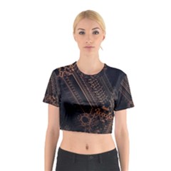 Fractals Abstraction Tla Designs Cotton Crop Top by Simbadda