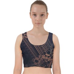 Fractals Abstraction Tla Designs Velvet Racer Back Crop Top by Simbadda