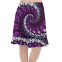 Fractal Background Swirl Art Skull Fishtail Chiffon Skirt View1