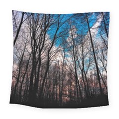 Winter Tree Park Sky Nature Square Tapestry (large) by Simbadda