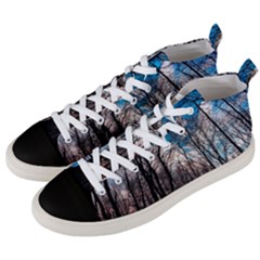 Winter Tree Park Sky Nature Men s Mid-top Canvas Sneakers by Simbadda