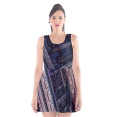 Fractal 3d Pattern Graphics Model Scoop Neck Skater Dress