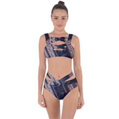 Fractal 3d Pattern Graphics Model Bandaged Up Bikini Set  by Simbadda