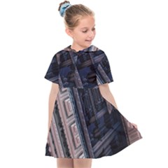 Fractal 3d Pattern Graphics Model Kids  Sailor Dress