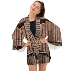 Library Books Knowledge Long Sleeve Kimono