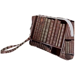 Library Books Knowledge Wristlet Pouch Bag (small)