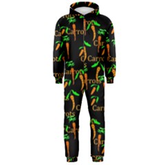 Carrots Pattern Hooded Jumpsuit (men)  by bloomingvinedesign