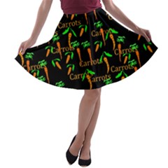 Carrots Pattern A-line Skater Skirt by bloomingvinedesign